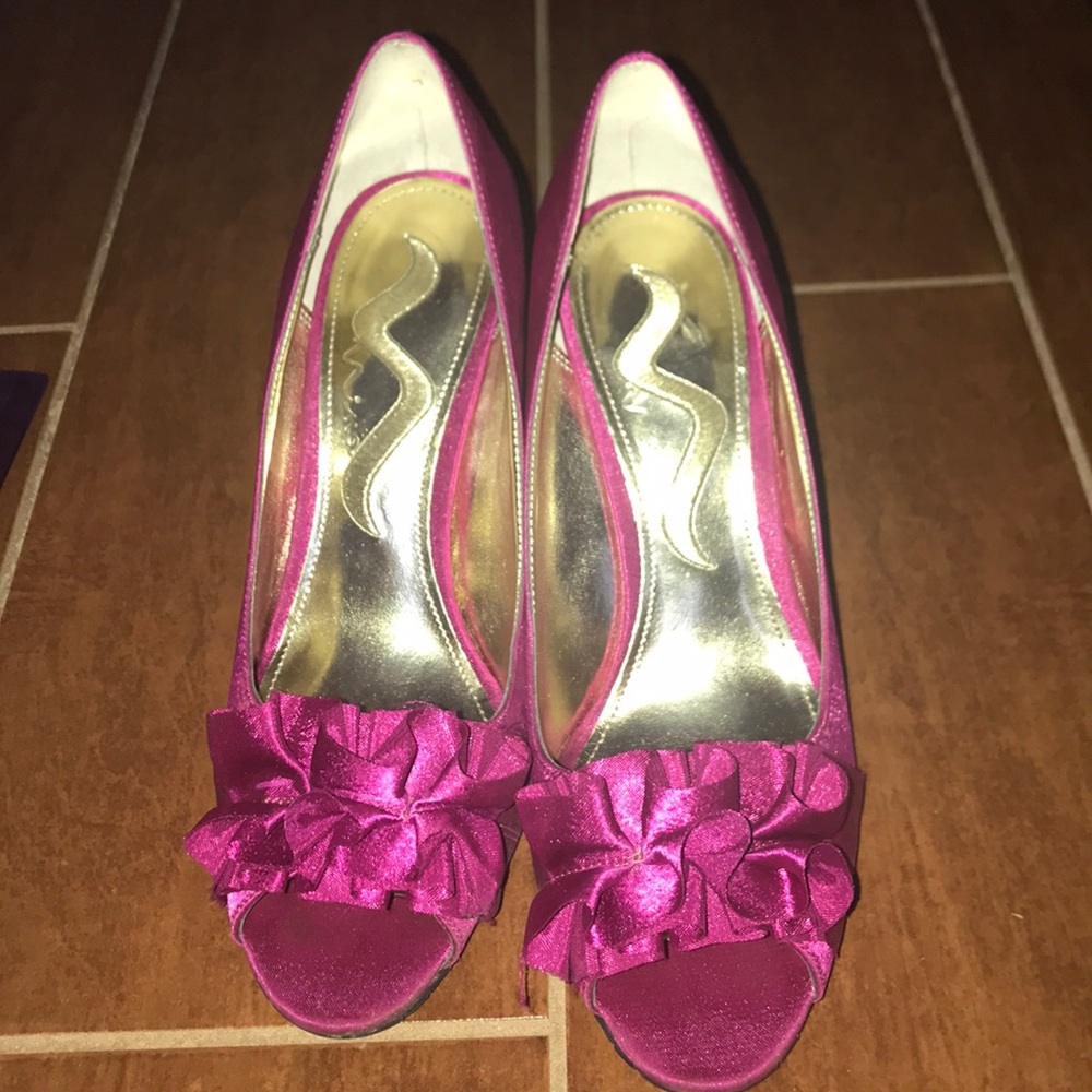 Nina Hot Pink Wedges